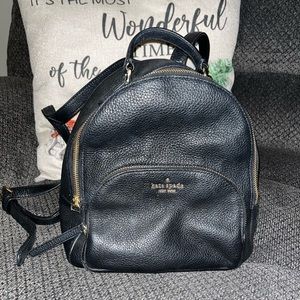 Kate Spade Jackson Black Leather Backpack🎒